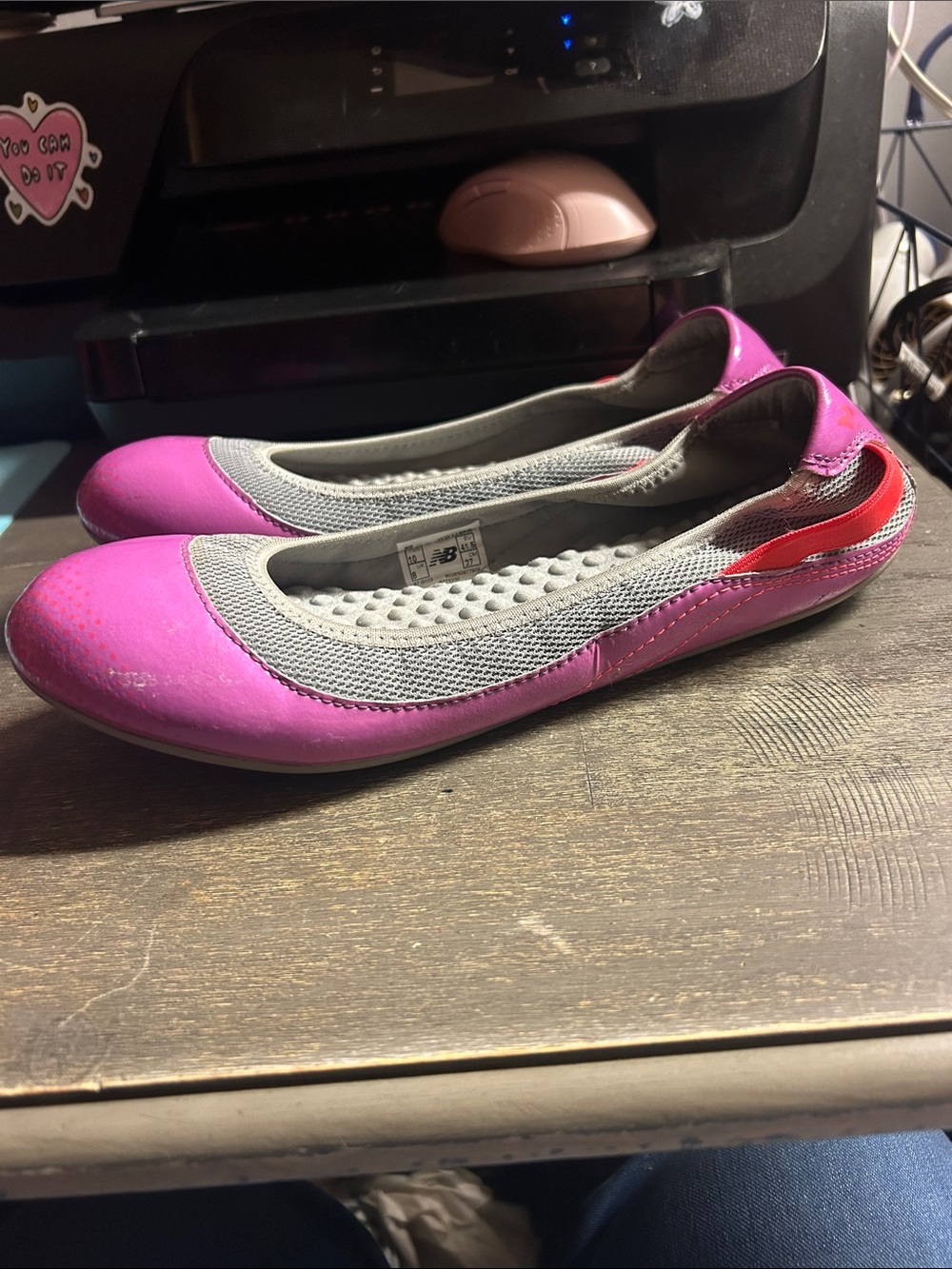 New Balance Anue 115 Ballet Flat in Purple Grey Coral Womens 10